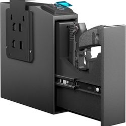 Biometric Slider Gun Safe for Handgun, Fingerprint Gun Safe Supports Quickly Access with 3 Ways, Fingerprint, PIN Code and Keypad (Black)