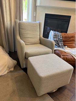 Crate And Barrel Kids Milo Rocking Swivel Glider Chair For Nursery  Rocker