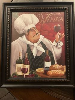 Bistro chef framed decor pictures