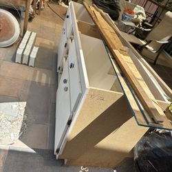 White Bathroom Vanity 72” Long X 38” High