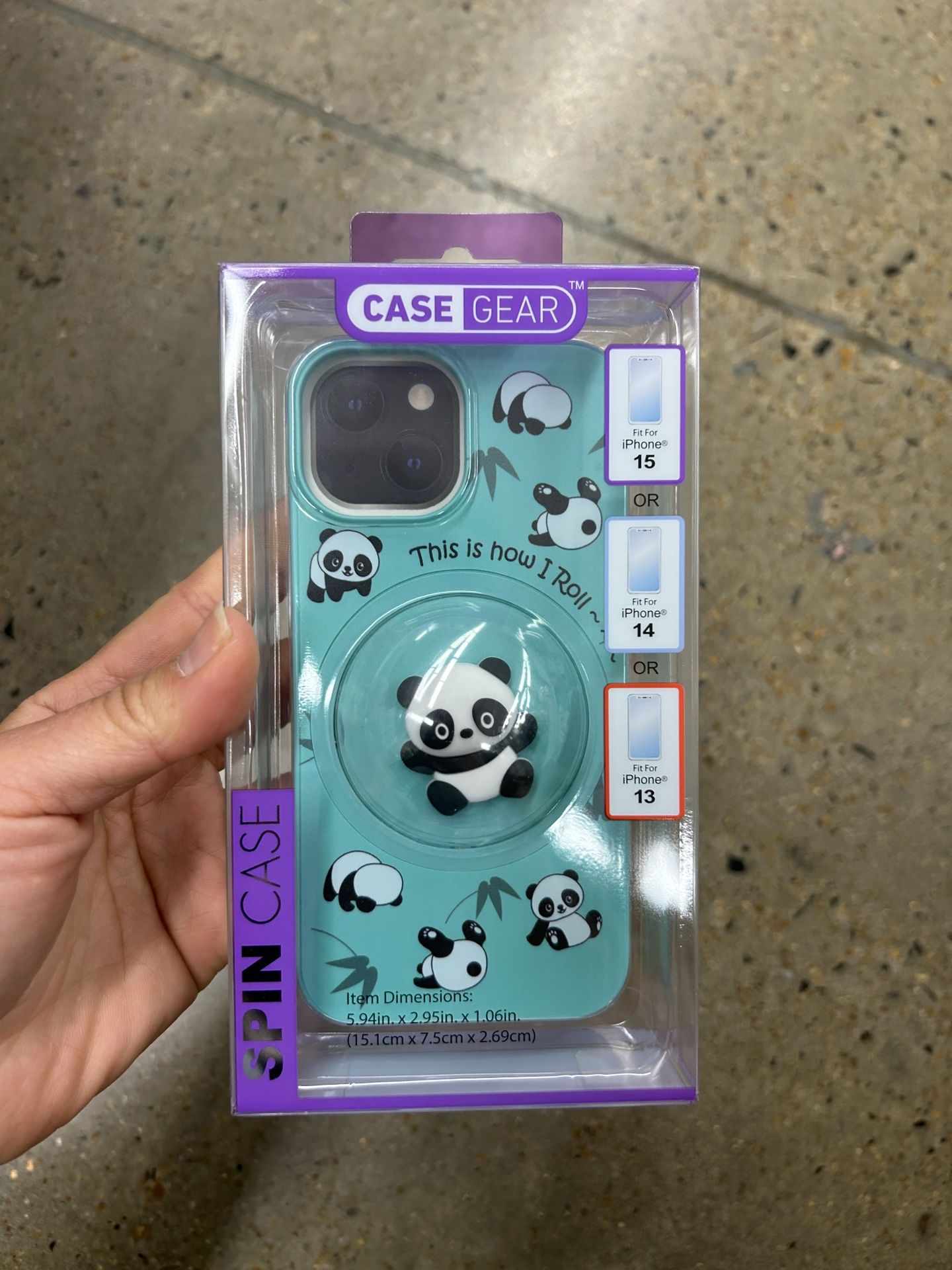 NWT Cute panda Spin IPhone case