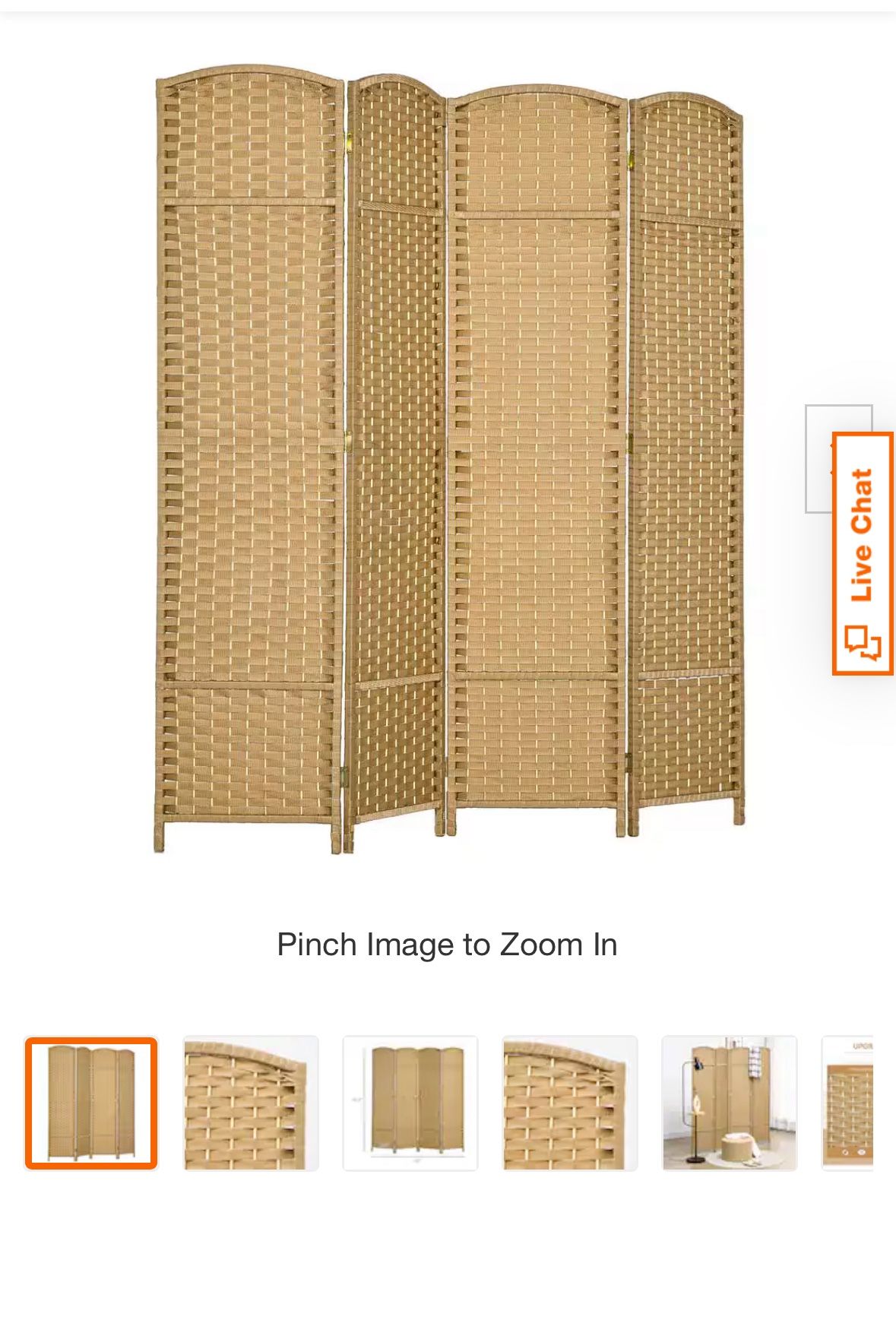 Rattan Room Divider Panel