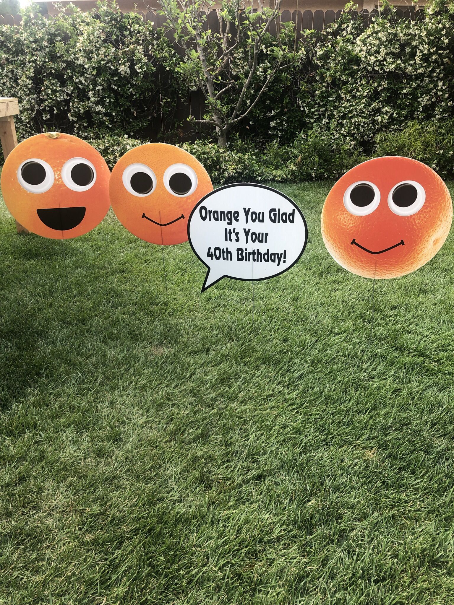 Yard card For 40th Birthday