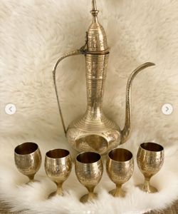 Tetera De Bronce 5 Copas
