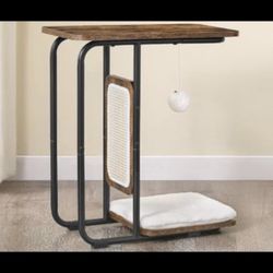 New Modern End Table w Cat Toy