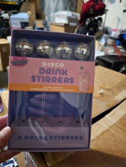 Disco Ball Drink Stirrers Set of 4