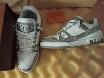 Louis Vuitton LV Trainer Sneakers Crystal Embellished