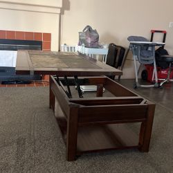 Coffee/ Tv Dinner Stand With Organizer Slots