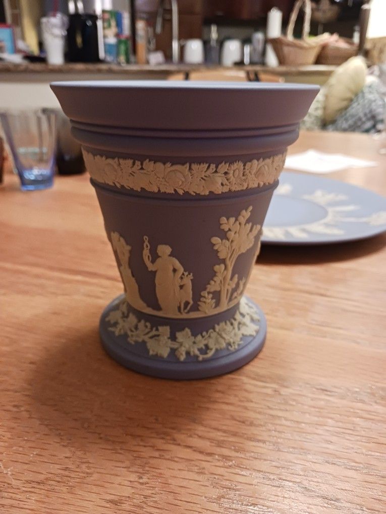 Wedgwood Blue Jasperware Vase
