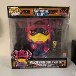 Funky Pop!Jumbo Marvel Galactus With Silver Surfer PX BLK LT 10inch Figure Standard.                 Sol
