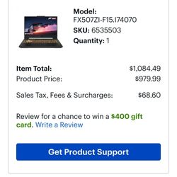 Asus Tuf F15 4070 12700h