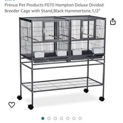 Bird Cage - Prevue F070 Hampton Deluxe Divided Breeder Bird Cage with Stand