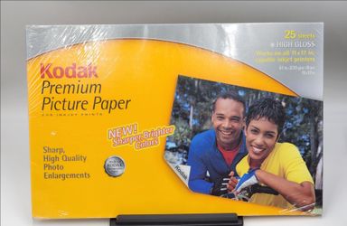 Kodak High Gloss Premium Picture Paper 11 x 17 - 25 Sheets  New & Sealed