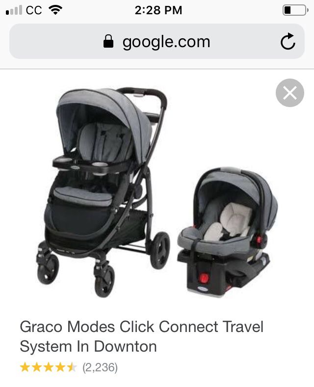 Graco Modes click connect travel in black and grey