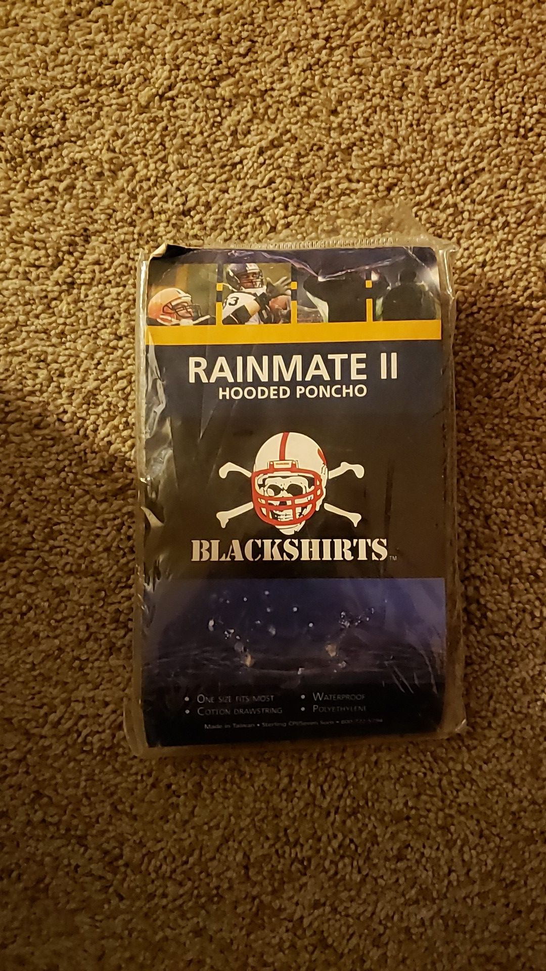 Nebraska Cornhusker Blackshirts hooded Poncho one size fits all