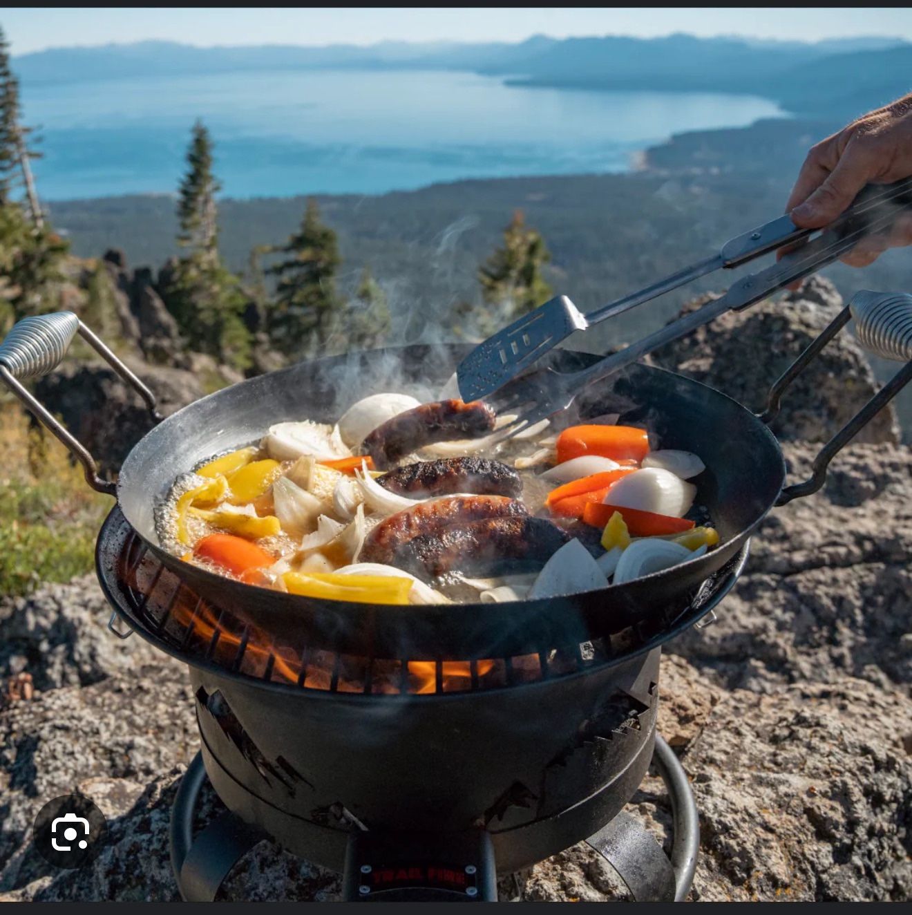 Trail Fire 4-in-1 Grill Portable BBQ with Grill, Wok, Pizza Oven