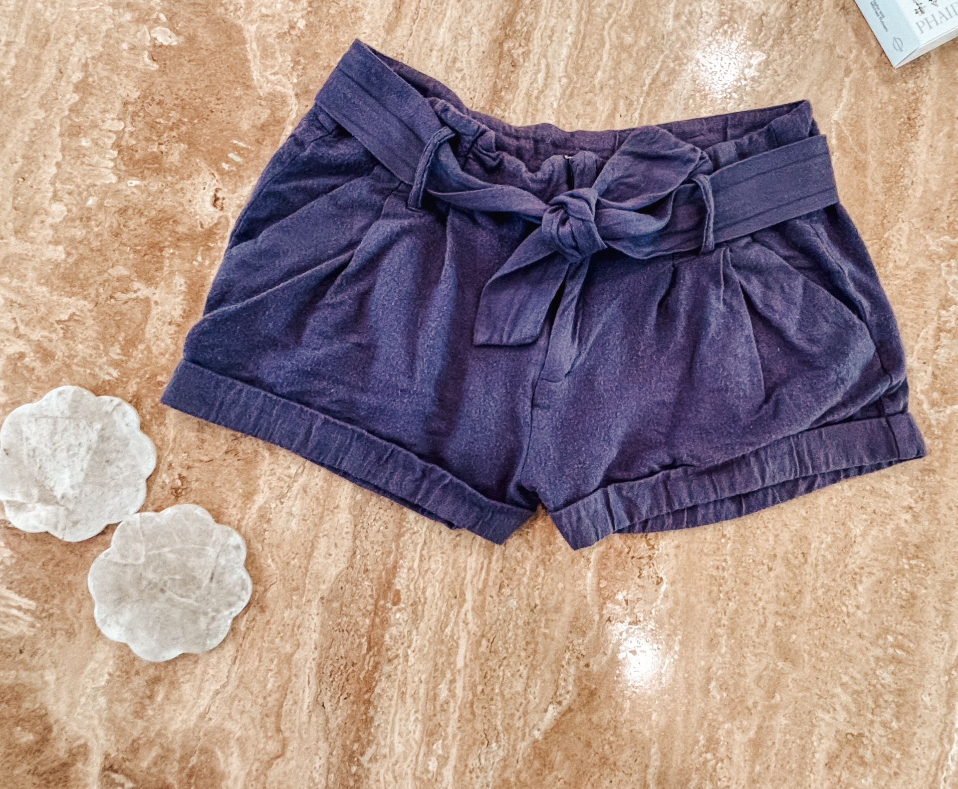 UO Sparkle and Fade Gray Trouser Shorts