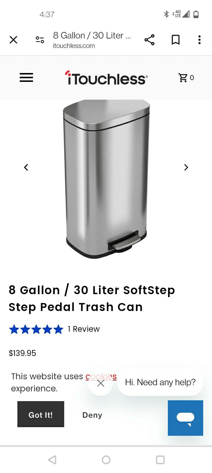 Soft Step Trash Can