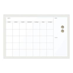 Magnetic Dry Erase Calendar 30 x 20 Inches White Decor Frame