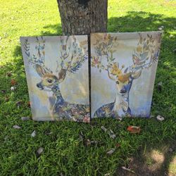 Whimiscal Deer Canvas Art Print