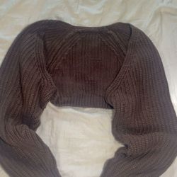 Shein Brown Cropped Shawl Size Small $5