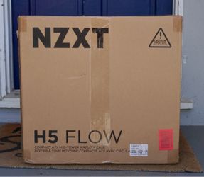 NZXT H5 Flow - Compact ATX Mid-Tower PC Case - White