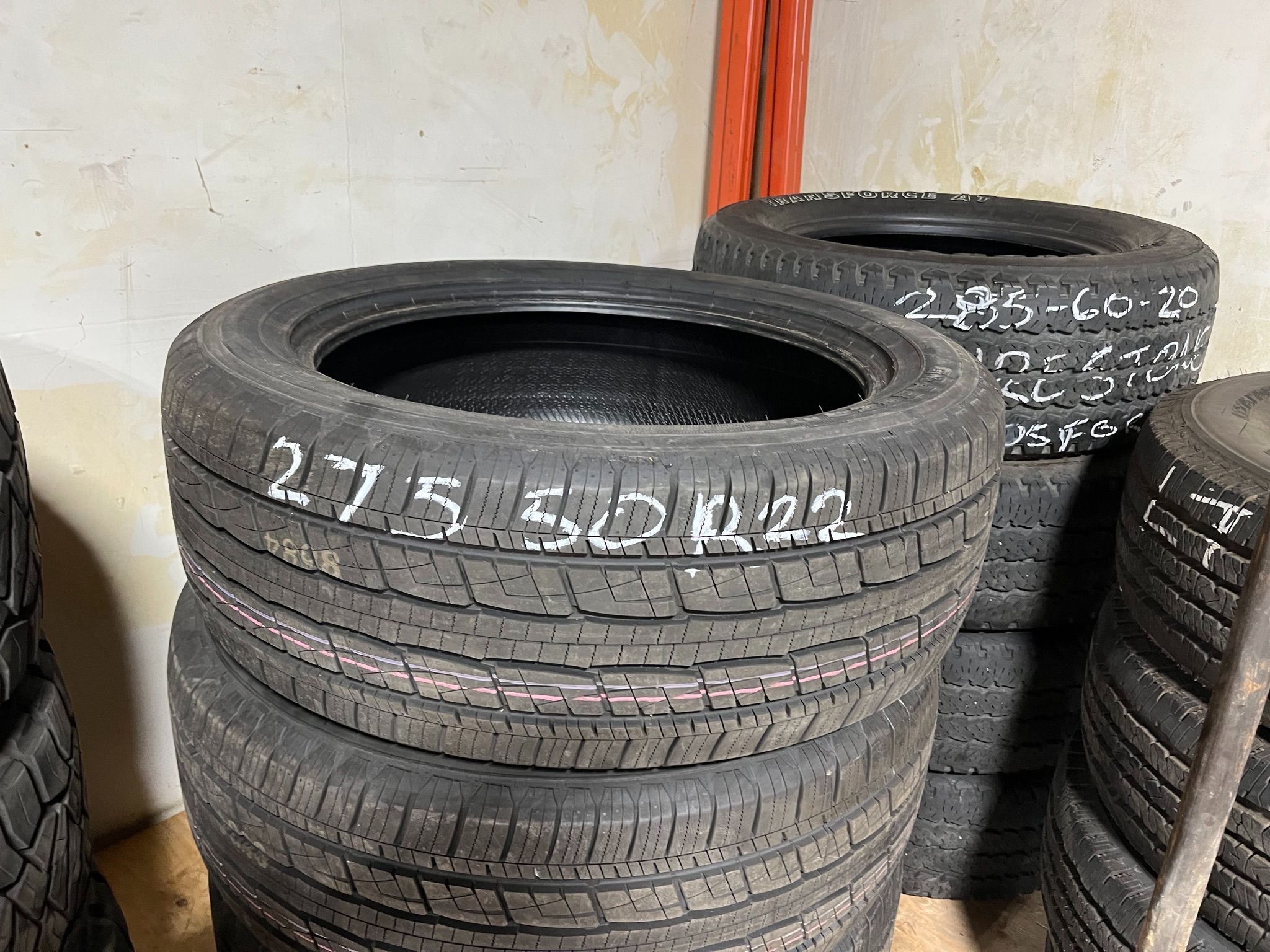 4X NEW GENERAL GRABBER ALL SEASON TIRES 275/50R22 100% TREAD