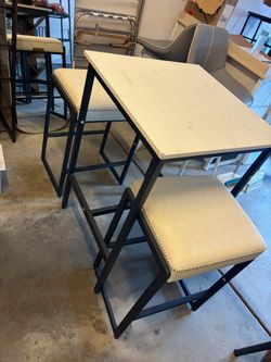 Stools and table