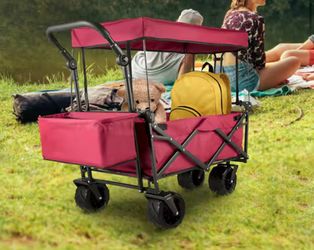 Extra Large Collapsible Garden Cart with Canopy