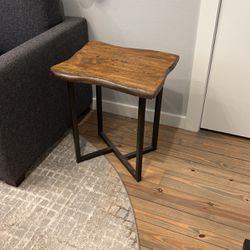 Live-Edge Wooden End table