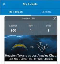 4 chargers v Texans front row 1