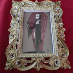 7" By 9" Morticia Picture With Frame 
