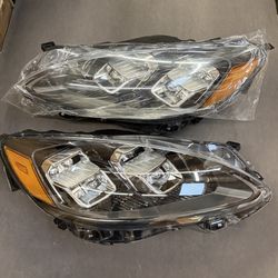 Pair LED Headlights Assembly 2020-2023 Ford Escape SE SEL Chrome Headlamps W/Bulb RH LH Side