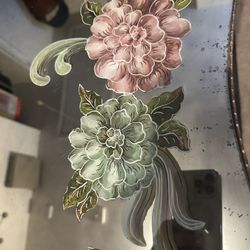 Hand painted mirror, top coffee table
