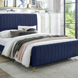 Zara Velvet Navy King Bed (3 Boxes)

