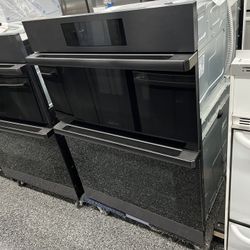 Black Stainless Dacor 30” Microwave Oven Combo Chef Mode