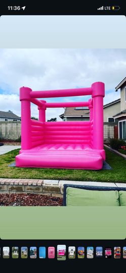Pink modern bounce house