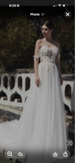 White Floral Lace Wedding Gown
