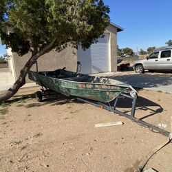 14’ Valco Aluminum Boat With Trailer