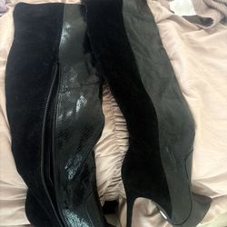 black knee high boots