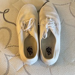 Men’s Size 11.5 All White Vans
