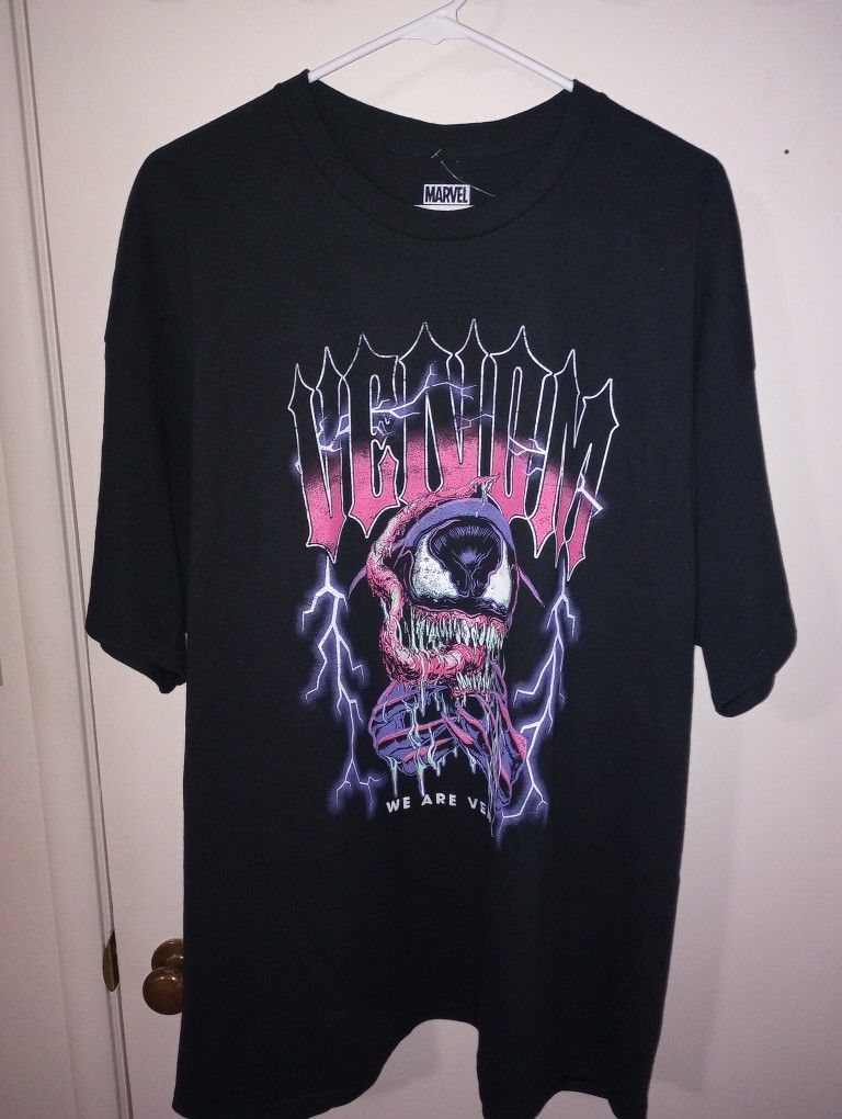 Marvel Comic Venom 2XL Brand New Black With Purple Lettering