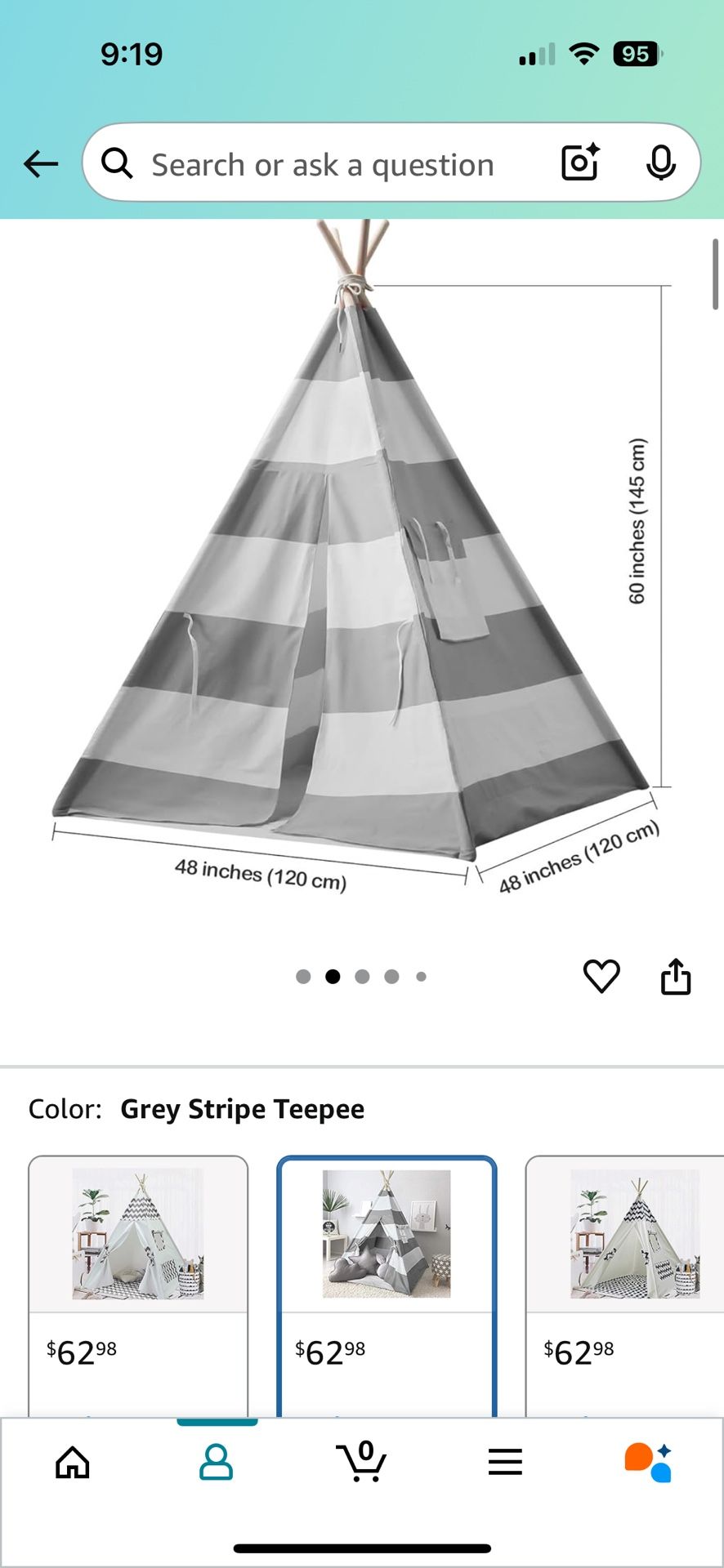 Kids Teepee Tent