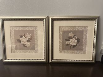 Set of 2 Framed Floral Art Prints