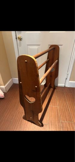 Vintage Afghan Blanket Holder Rack