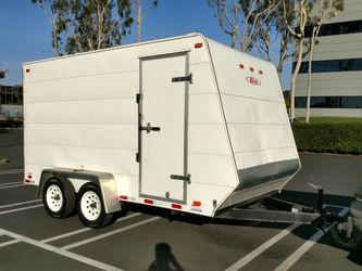 Carson 14' Enclosed Trailer  Ramp And Side Door.  D Rings In Floor 7000# GVWR.  Great Cargo Trailer For Moving Motorcycles or Other Items.