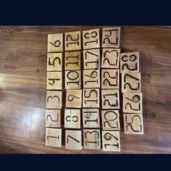 Wood branded Table Numbers 