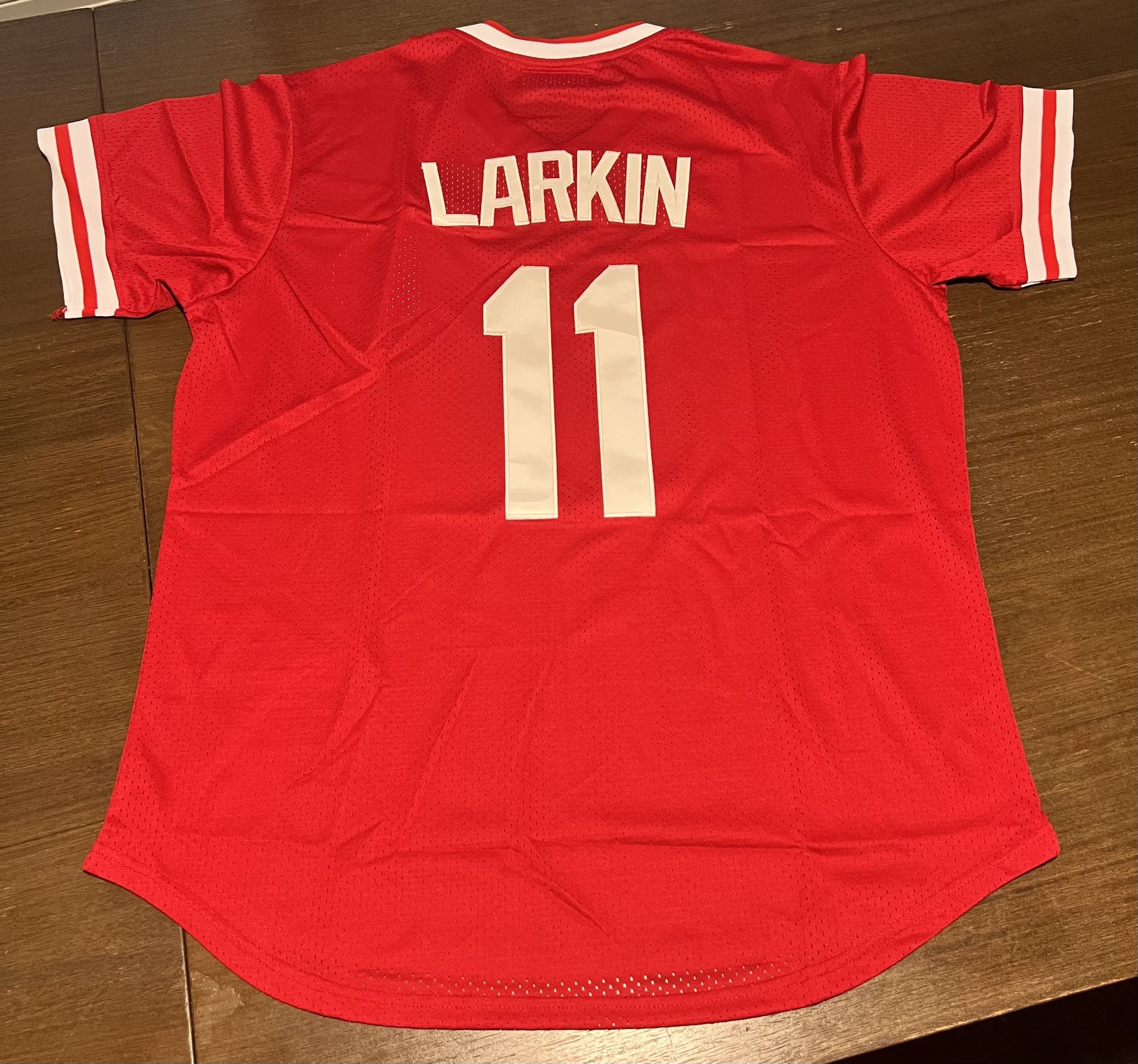 Barry Larkin HOF Cincinnati Reds Jersey Large Baseball Fast Shipping New MLB XL
