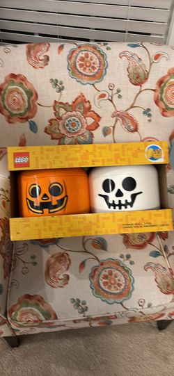 Lego Halloween Edition 2 Large Storage Heads. New