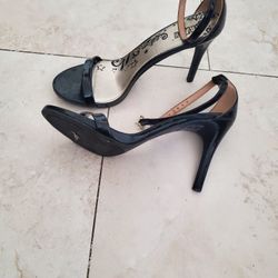 Black Patent Ankle  High Heels Size 9